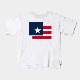 American Flag Patriotic 4th of July T-Shirt Kids T-Shirt